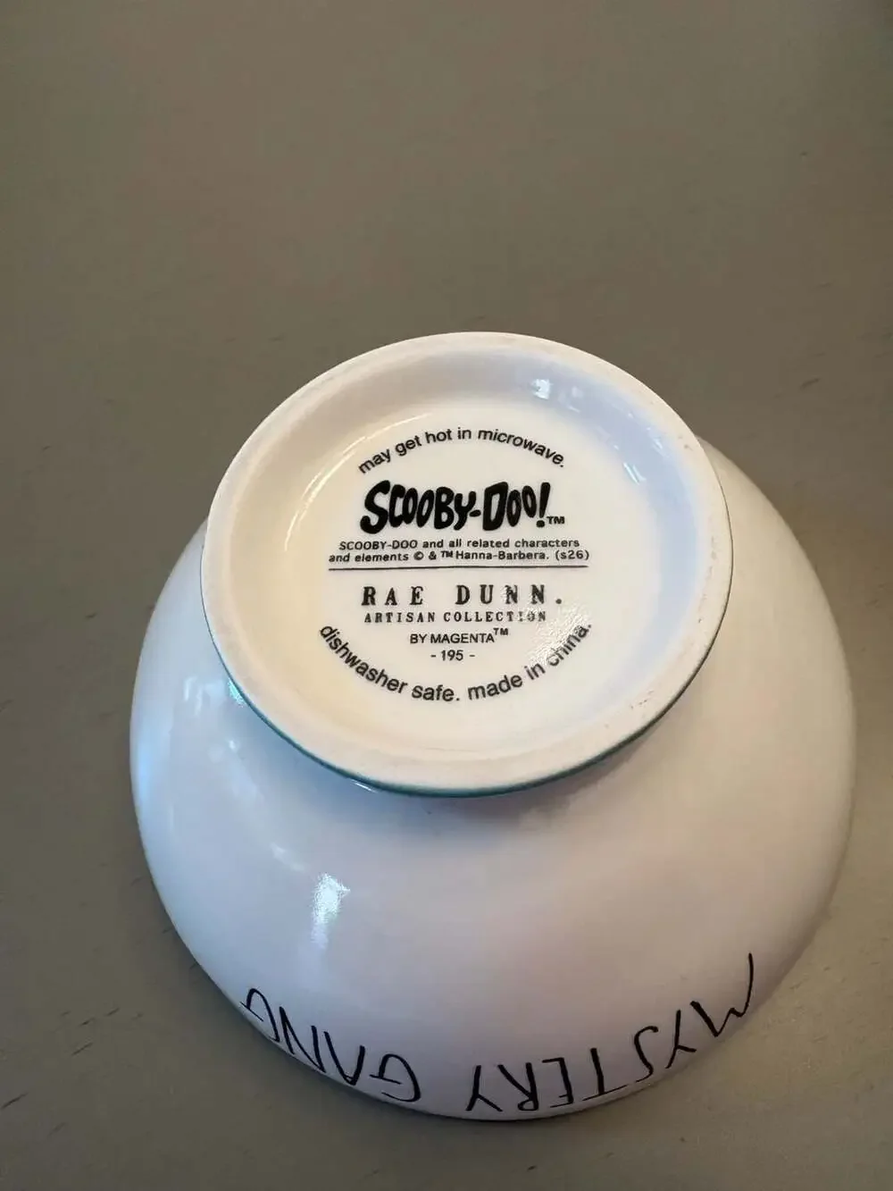 Rae Dunn  Scooby-Doo 'MYSTERY GANG' Ceramic Bowl
